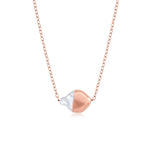 Single Gold-Dipped Pearl Choker [Rose Gold]