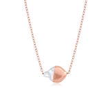 Single Gold-Dipped Pearl Choker [Rose Gold]