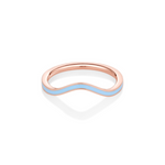 Something Blue Enamel Wave Band [Rose Gold]