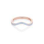 Something Blue Enamel Wave Band [Rose Gold]