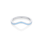 Something Blue Enamel Wave Band [White Gold]