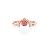 Pink Tourmaline Cabochon Arch Band - October