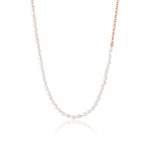 Tear Drop Pearl Necklace [Rose Gold]