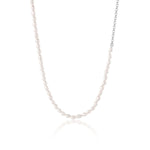 Tear Drop Pearl Necklace [White Gold]