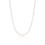 Tear Drop Pearl Necklace [White Gold]