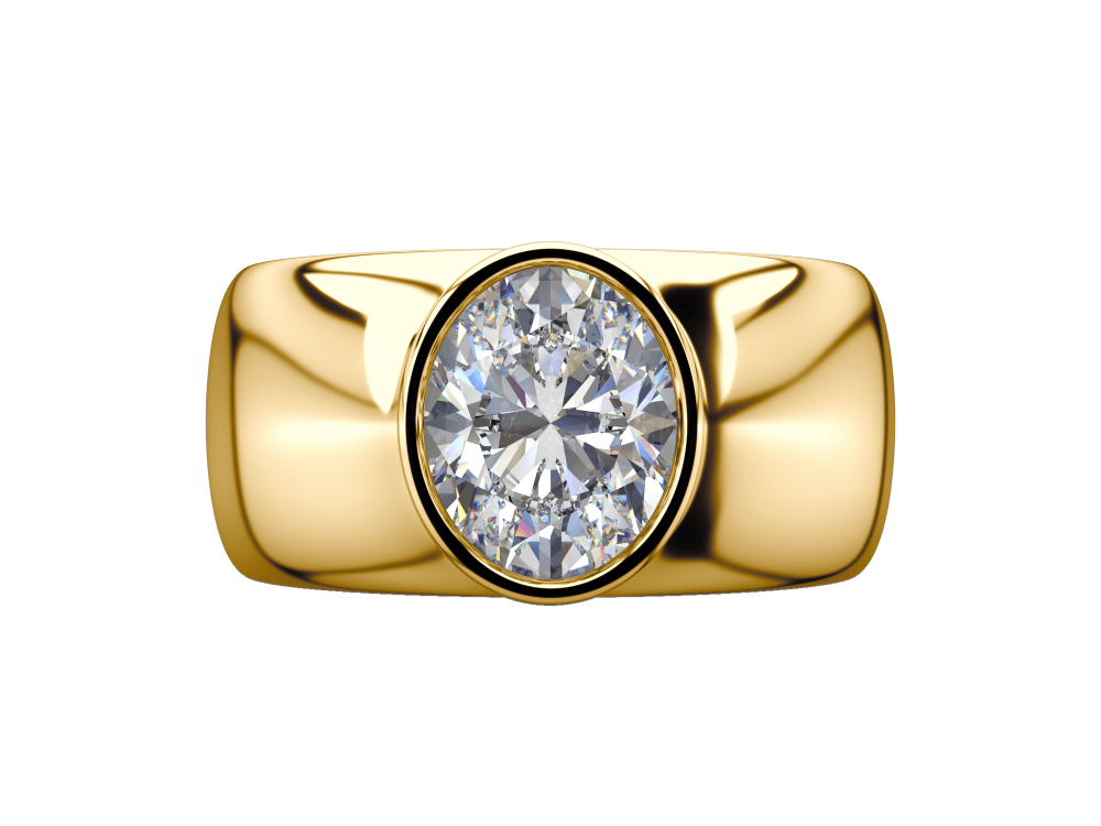 Marrow Fine The Harlow Cigar Band Engagement Ring