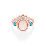 The Mary Opal Abstract Bezel Ring [rose gold]