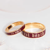 Til Death Cherry Mocha Enamel Band - 4mm