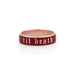 Til Death Cherry Mocha Enamel Band - 6mm [Rose Gold]