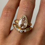 UGC photo of White Diamond Bombé Band stacked with other Marrow Fine rings