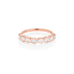 White Diamond Abstract Bezel Band [Rose Gold]