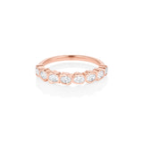 White Diamond Abstract Bezel Band [Rose Gold]