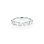 White Diamond Abstract Bezel Band [White Gold]