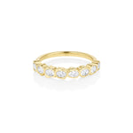 White Diamond Abstract Bezel Band [Yellow Gold]