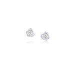 White Diamond Abstract Bezel Studs [White Gold]