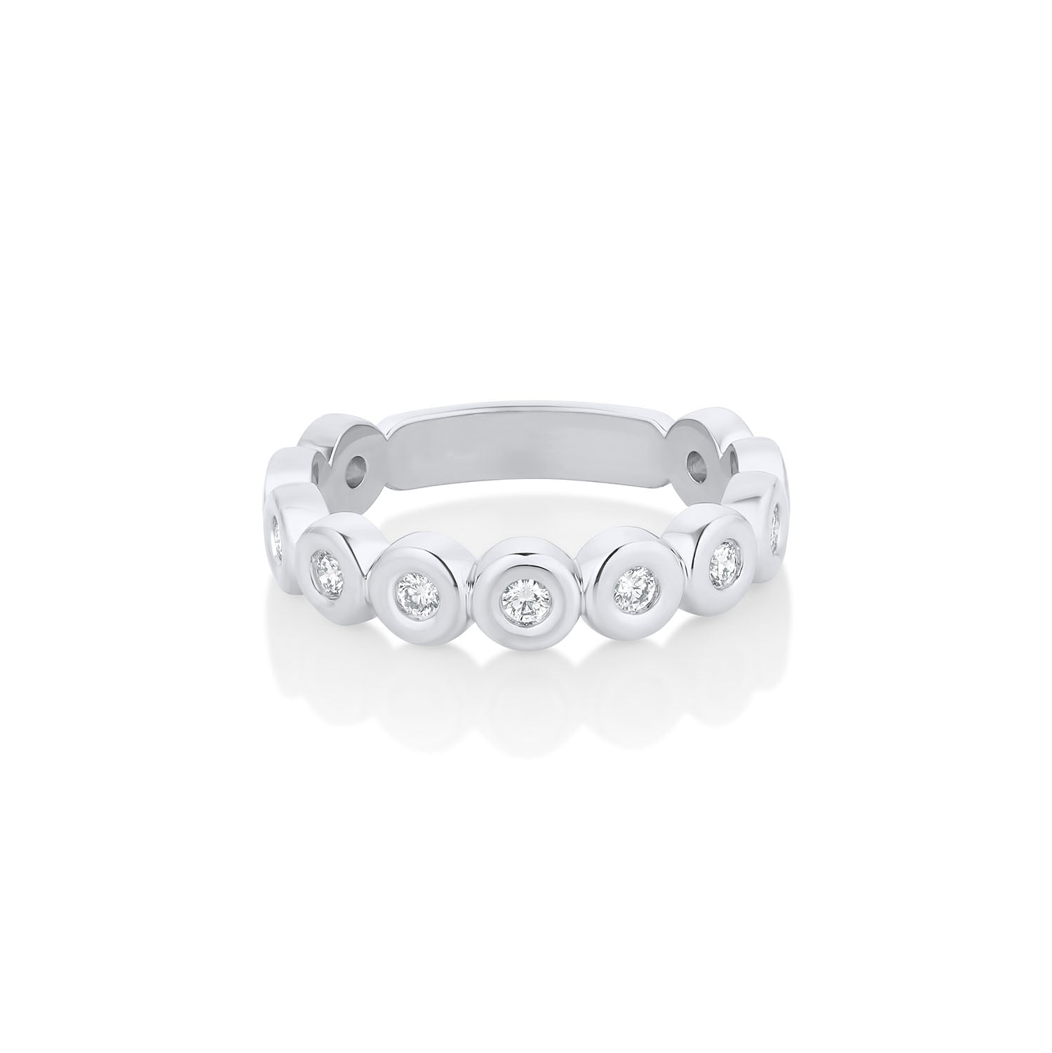 White Diamond Billie Band [White Gold]