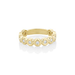 White Diamond Billie Band [Yellow Gold]