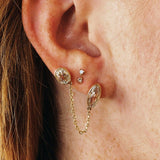 Diamond Duo Chain Earrings - Marrow Fine