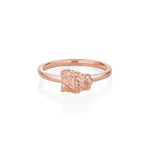 White Diamond Cheetah Ring [Rose Gold]