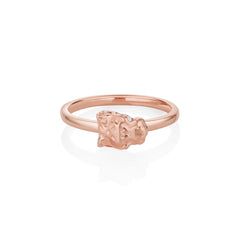 White Diamond Cheetah Ring [Rose Gold]