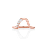 White Diamond Mini Lucy Wave Band [Rose Gold]