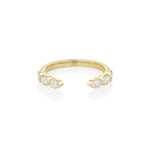 White Diamond Mixed Shape Cosmic Light Band [Yellow Gold]