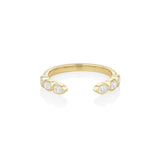 White Diamond Mixed Shape Cosmic Light Band [Yellow Gold]