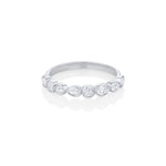 White Diamond Simple Shapes Band [White Gold]