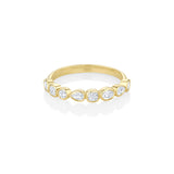 White Diamond Simple Shapes Band [Yellow Gold]