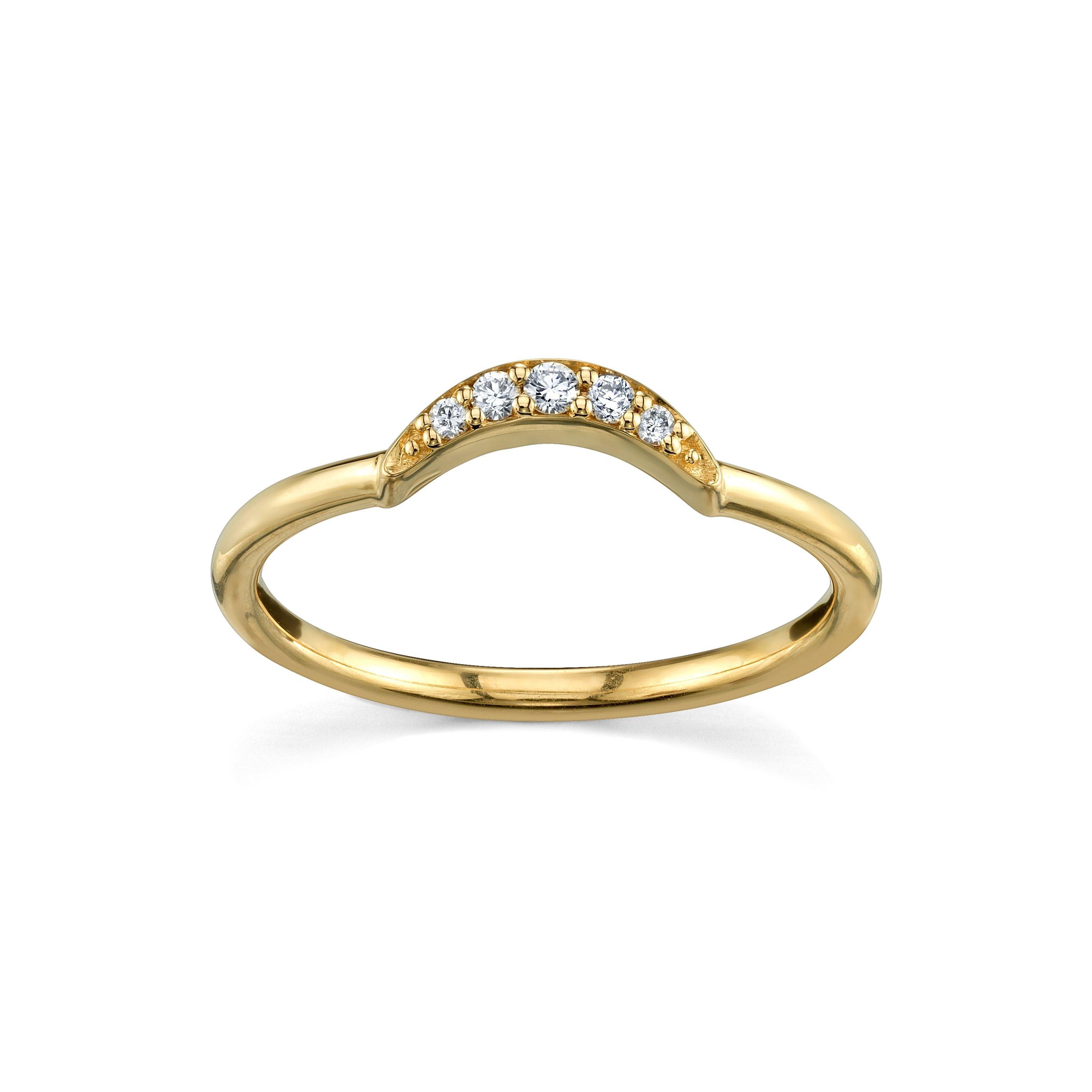 White Diamond Arch Ring - Marrow Fine