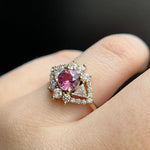 1.49ct Pink Sapphire Art Deco Ring - Marrow Fine