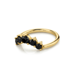 Marrow Fine Jewelry Curvy Black Diamond Five Stone Headdress [Yellow Gold]