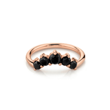 Marrow Fine Jewelry Curvy Black Diamond Five Stone Headdress [Rose Gold]