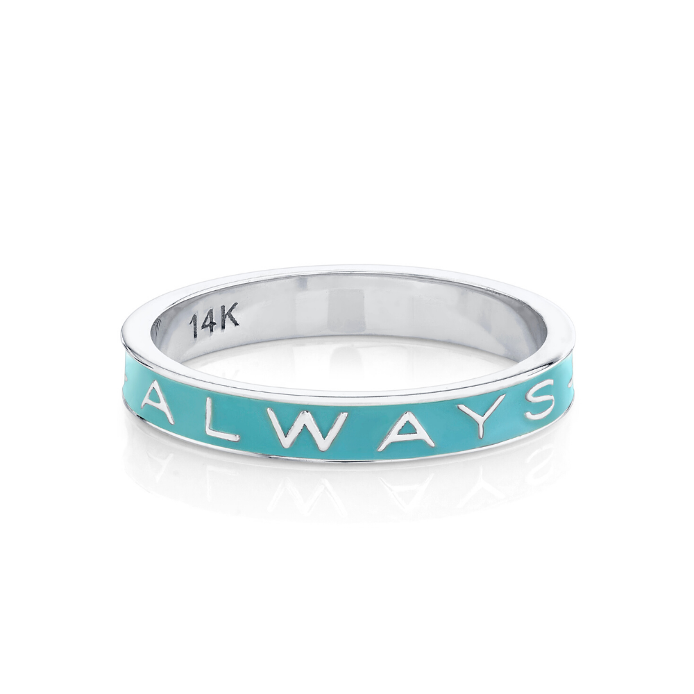 Marrow Fine Blue Always Enamel Always Memory Ring White Gold [White Gold]