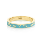 Marrow Fine Blue Always Enamel Always Memory Ring [Yellow Gold]