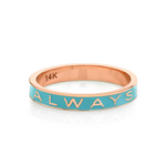 Marrow Fine Blue Always Enamel Always Memory Ring Rose Gold [Rose Gold]]