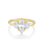 Marrow Fine Jewelry White Diamond Moval Elspeth Ring [Yellow Gold]