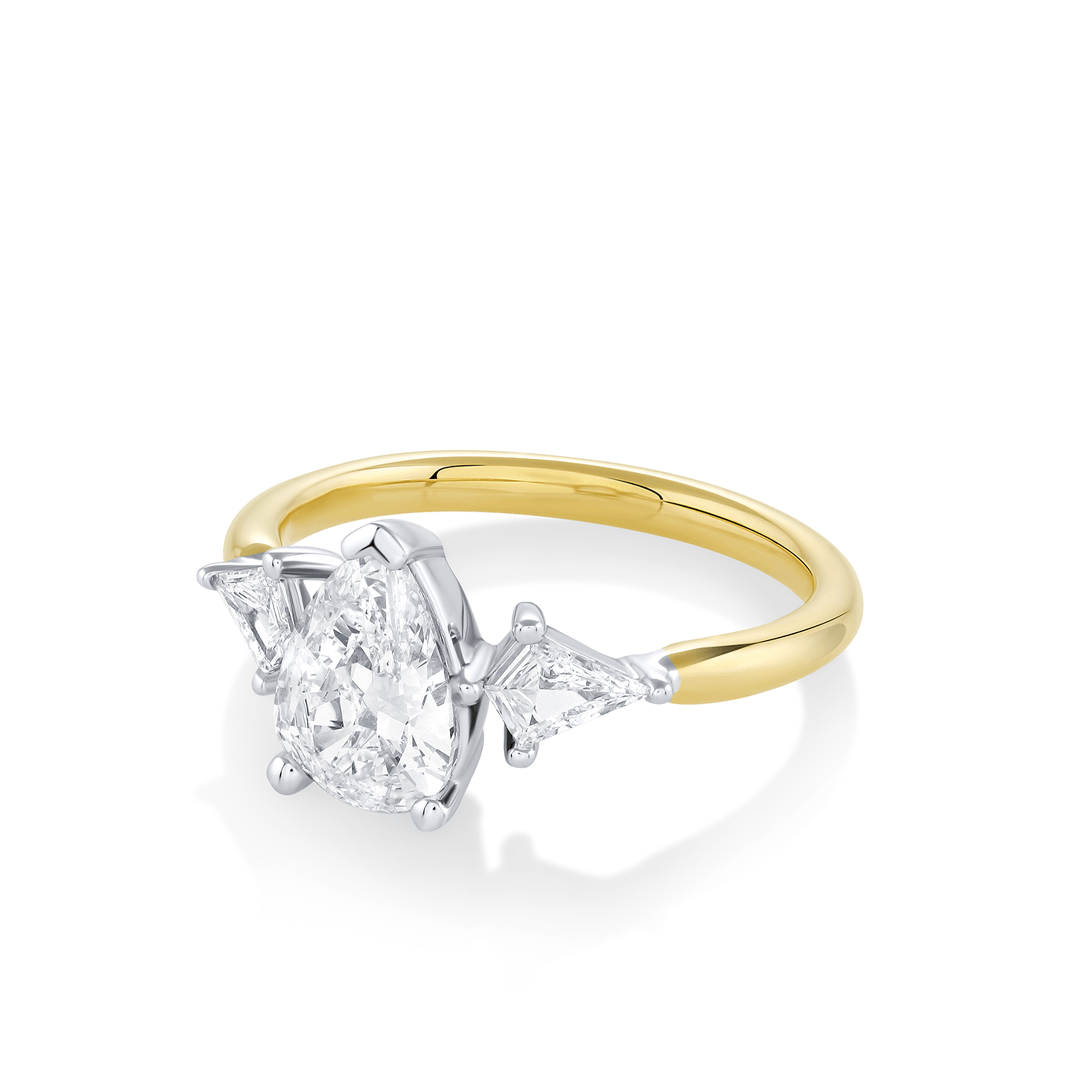 Marrow Fine Jewelry White Diamond Pear And Kite Ring [Yellow Gold]