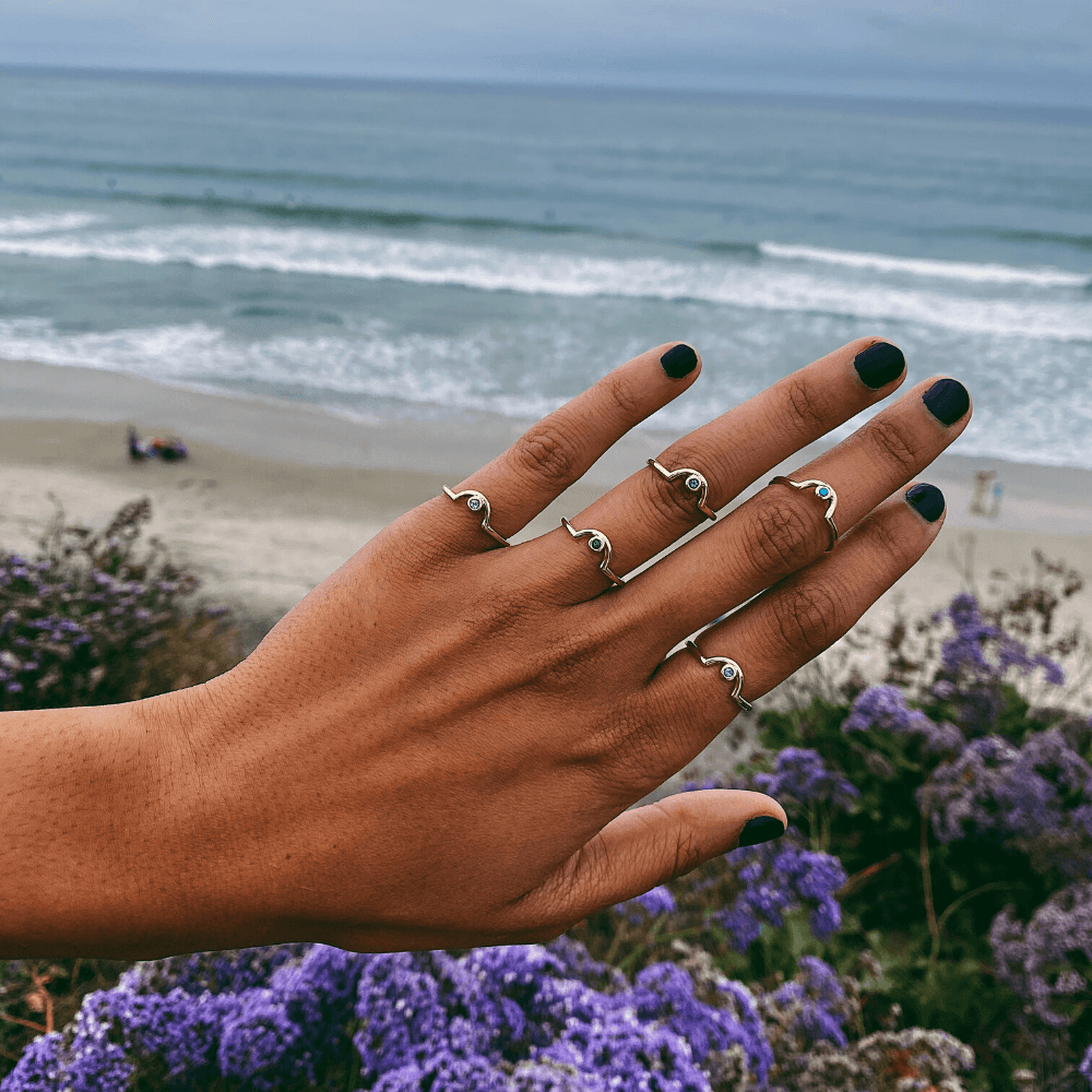 Marrow Fine Jewelry Emerald Arch Birthstone Ring