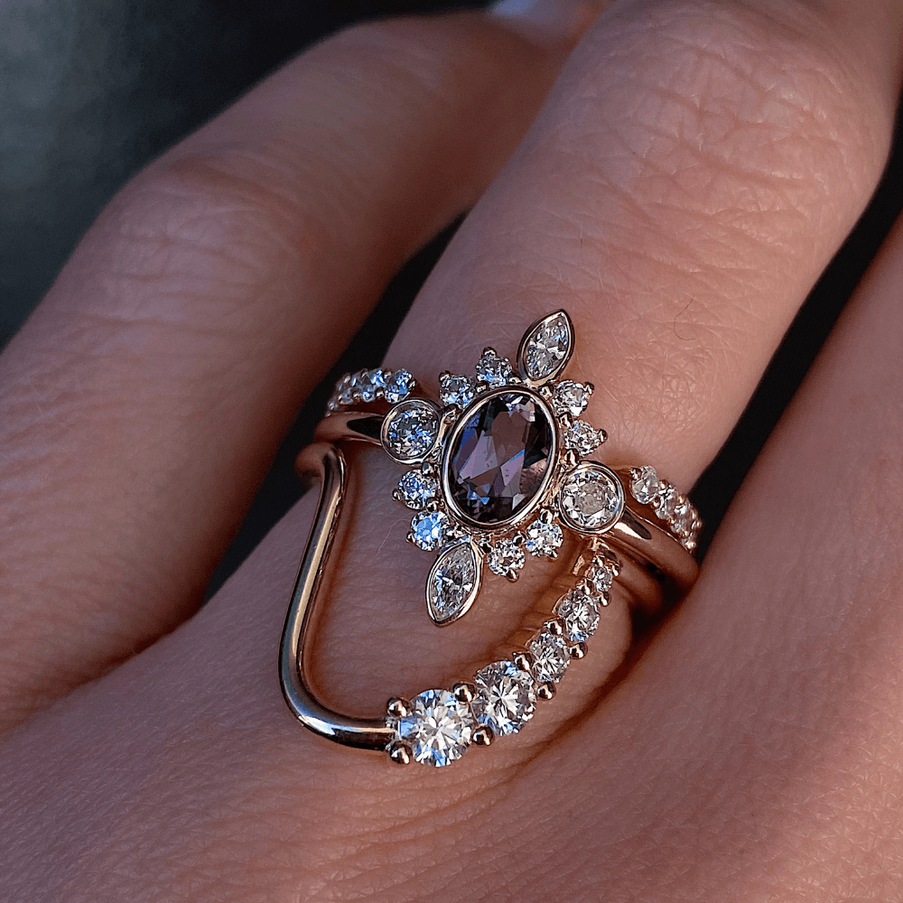 Amethyst Compass Ballerina Ring - Marrow Fine