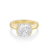 Marrow Fine Jewelry Cushion Cut Half Bezel Ring [Yellow Gold]