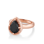 Marrow Fine Jewelry  Black Diamond Pear Georgia Ring [Rose Gold]