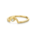 Marrow Fine Jewelry Light Grey Spinel August Birthstone Arch Band [Yellow Gold]