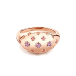 Marrow Fine Jewelry Pink Sapphire Vintage Bombe Ring [Rose Gold]