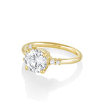 Marrow Fine Jewelry Amelia White Diamond Round Cluster Engagement Ring [Yellow Gold]