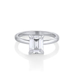 Marrow Fine Jewelry Annette Solitaire Emerald Cut White Diamond Engagement Ring [White Gold]