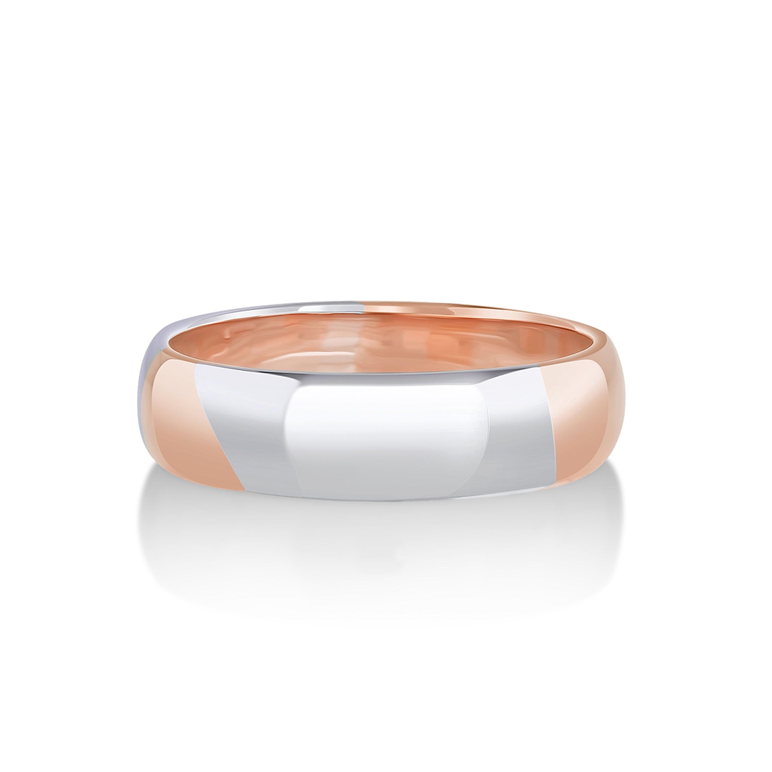 Marrow Fine Jewelry Apollo Two Tone Men's Band [Rose Gold]