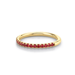 Marrow Fine Jewelry Red Spinel Bezel Ring And Sapphire Band [Yellow Gold]