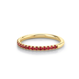 Marrow Fine Jewelry Red Spinel Bezel Ring And Sapphire Band [Yellow Gold]