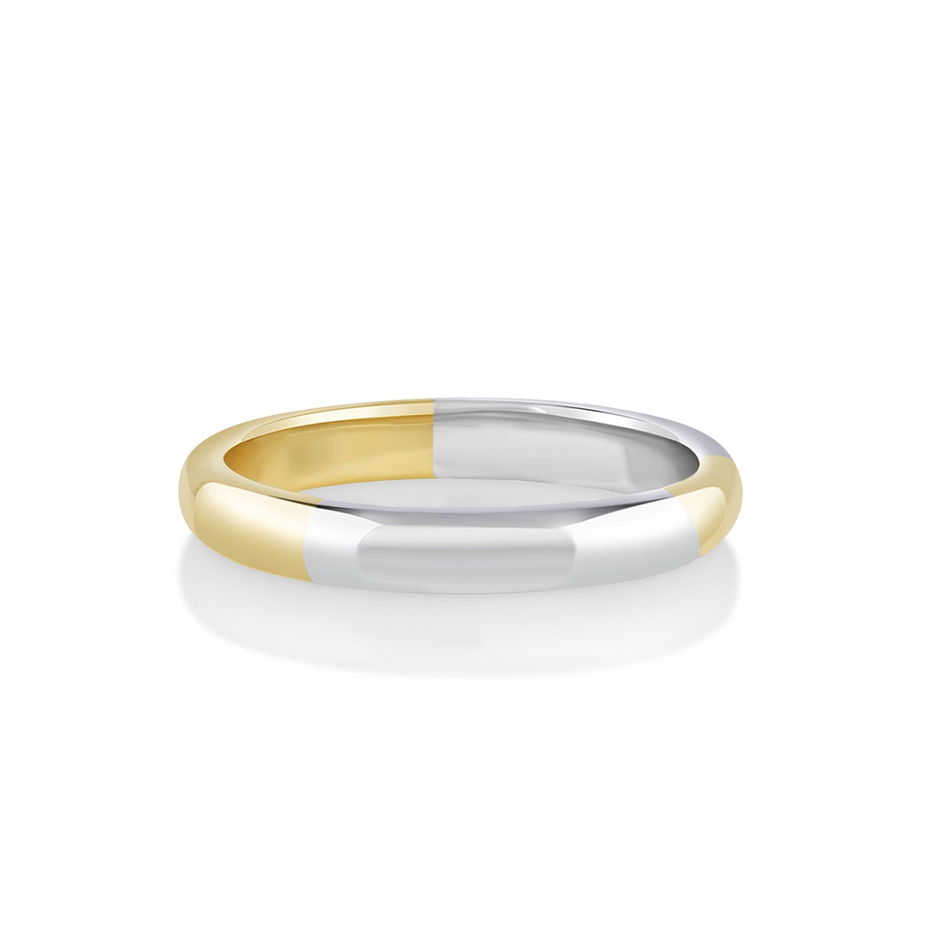 Marrow Fine Jewelry Athena Two Tone Band [Yellow Gold]